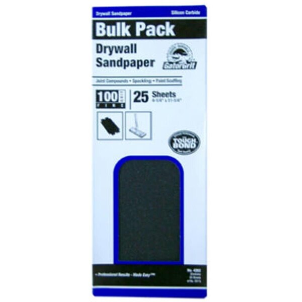 Gator Finishing 4261 4.25 x 11.25 in. Fine 150 Grit Drywall Sandpaper- 25 Count 741686 - main